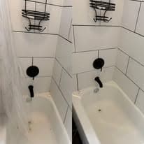 tub, scrubbed